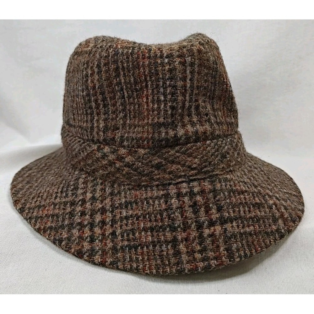 Indiana Jones Brand Cap Tweed Fedora  Adventure Hat Made in USA Union‎ Made
